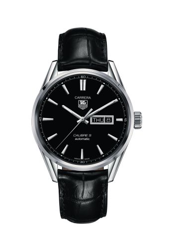 TAG Heuer Carrera Calibre 5 Day Date Stainless Steel / Black / Alligator